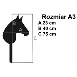 Hobby Horse Konik na Kiju Duży A3 GRATIS Wodze Kantar produkt PL